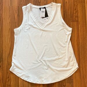 Eclipse White V-Neck Tank Top